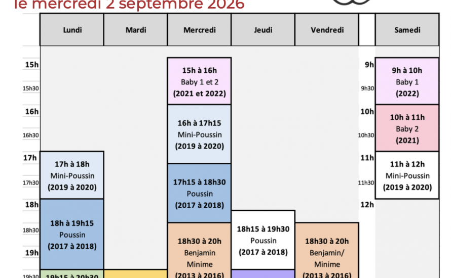 Planning saison 2026/2027